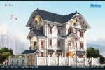 Mẫu thiết kế nhà đẹp 3 tầng mặt tiền 10m cao cấp tại Quảng Ninh BT17006