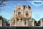 Thiết kế nhà 3 tầng kiểu Pháp cổ 2 mặt tiền 8.5m x 12m độc đáo tại Ninh Bình BT17045
