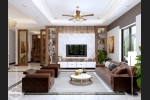 Phô diễn vẻ đẹp trọn vẹn mẫu nội thất hiện đại nhà vườn 1 tầng đẹp mê ly tại Thanh Hóa NT2202